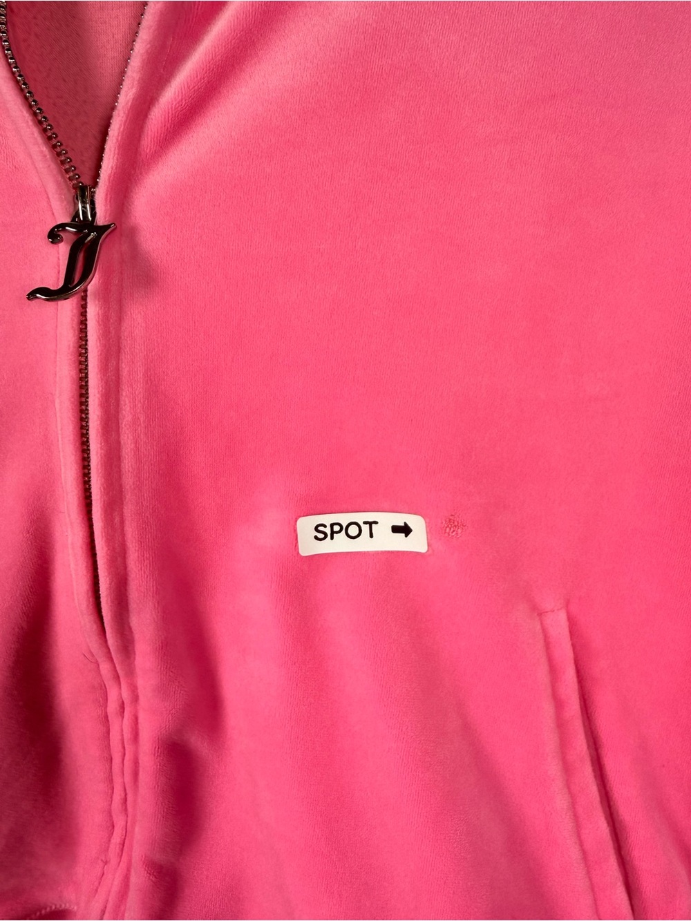 Juicy Couture Pink Velour Hoodie & Sweatpants Track Suit Rhinestone Y2K Size L - Picture 10 of 15